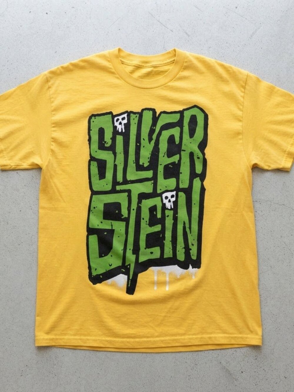 Silverstein Shirt, Yellow Graphic Tee, Post-Hardcore Rock Band Music Merch Repri